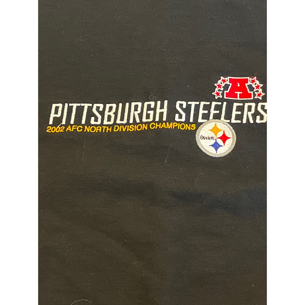 Pittsburgh Steelers Crewneck Sweatshirt Mens 2002 AFC North Champions